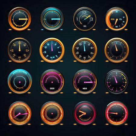 speed games speedometer ai generated. vehicle digital, automobile display, panel hud speed games speedometer illustrationの素材