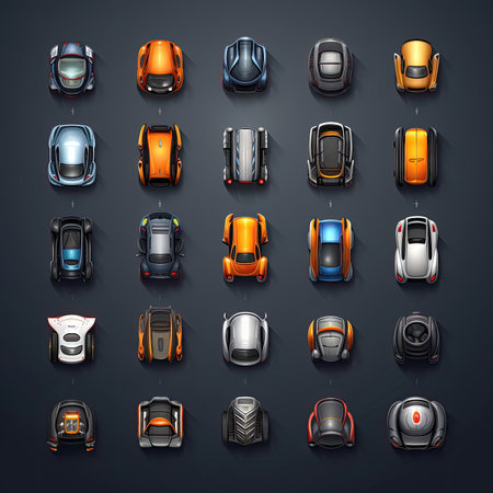 road games race car top ai generated. sport speed, object transportation, flat fast road games race car top illustrationの素材