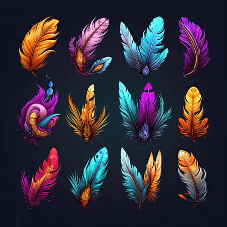 symbol feathers bird ai generated. icon silhouette, flight realistic, quill wing symbol feathers bird illustrationの素材