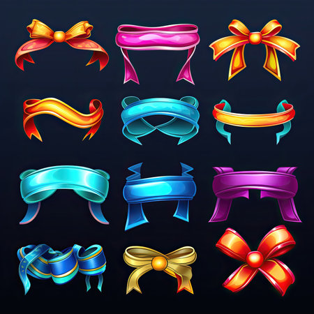 design ribbon banner ai generated. element symbol, template tag, sticker sign design ribbon banner illustrationの素材