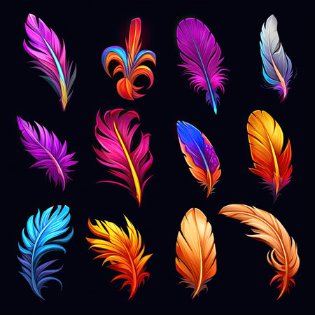 realistic feathers bird ai generated. quill wing, fly swan, plumage soft realistic feathers bird illustrationの素材