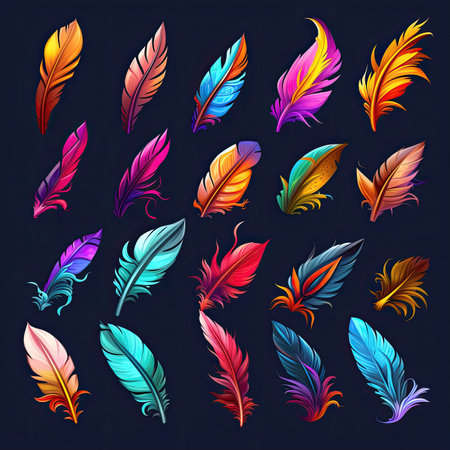 flight feathers bird ai generated. realistic quill, wing fly, swan plumage flight feathers bird illustrationの素材