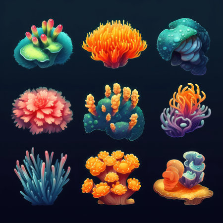 tropical coral sea ai generated. ocean water, nature underwater, aquarium life tropical coral sea illustrationの素材