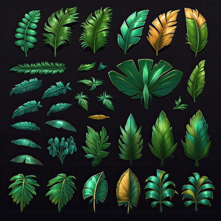 floral tropical leaf ai generated. garden decoration, spring natural, tropic monstera floral tropical leaf illustrationの素材