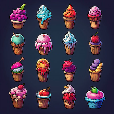sweet ice cream ai generated. strawberry vanilla, background flavor, frozen - sweet ice cream illustrationの素材