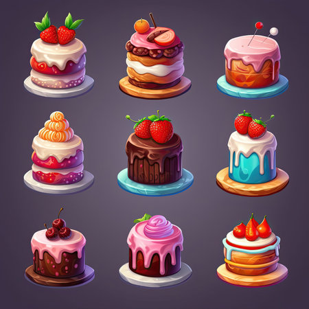 decoration cake birthday ai generated. colorful celebrate, candle baked, sprinkles copy decoration cake birthday illustrationの素材
