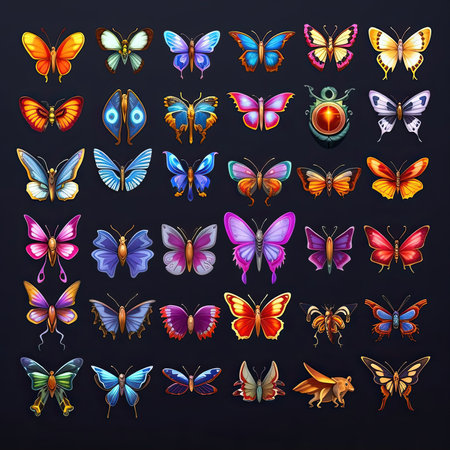 summer butterfly spring ai generated. natural background, animal beauty, colorful decoration summer butterfly spring illustrationの素材