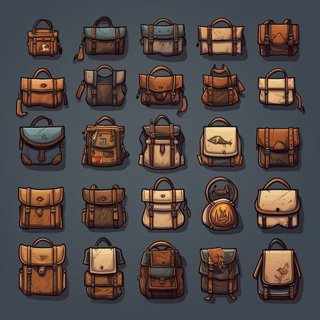 fashion school backpack ai generated. handbag bag, purse female, style glamor fashion school backpack illustrationの素材