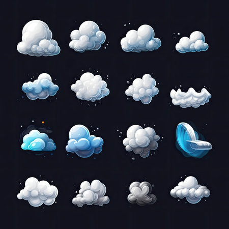 background cloud white ai generated. y air, nature light, environment weather background cloud white illustrationの素材
