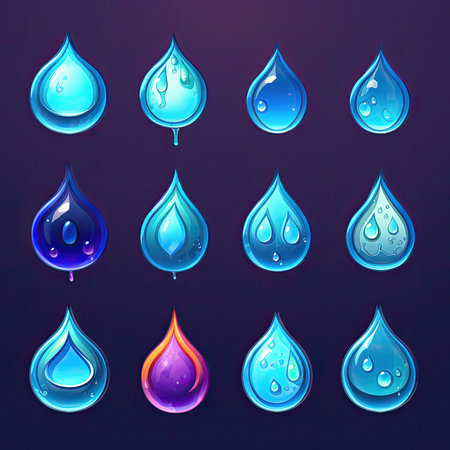 background water drop design ai generated. rain fresh, aqua nature, splash abstract background water drop design illustrationの素材