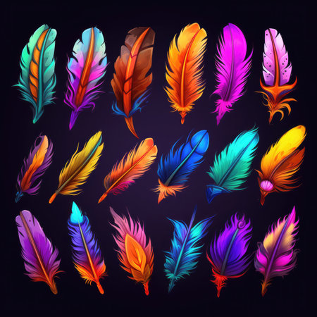 background feathers bird ai generated. design nature, symbol icon, silhouette flight background feathers bird illustrationの素材
