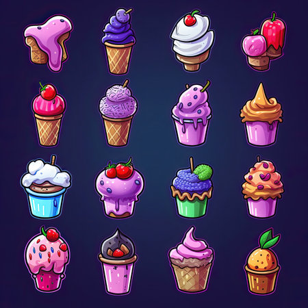 cold ice cream ai generated. cone scoop, sundae milk, dairy delicious cold ice cream illustrationの素材