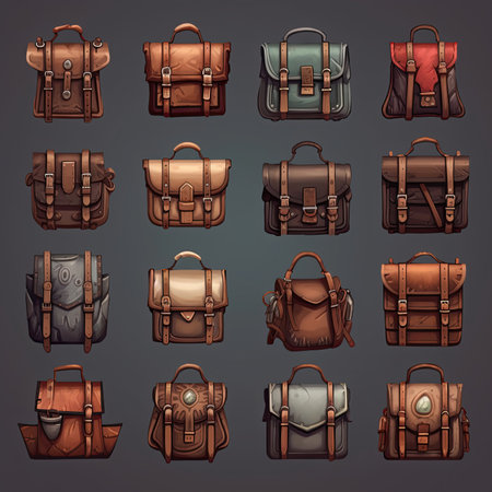 trendy school backpack ai generated. luxury elegant, lady design, elegance stylish trendy school backpack illustrationの素材