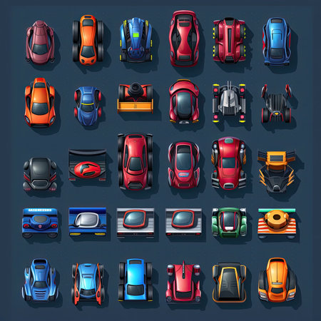 fast games race car top ai generated. drive background, rally track, competition finish fast games race car top illustrationの素材