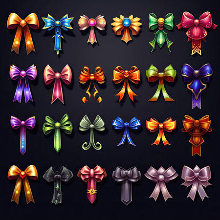 satin ribbon bow ai generated. wedding card, surprise red, gift satin ribbon bow illustrationの素材