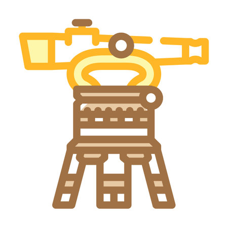 transit level tool civil engineer color icon vector illustrationのイラスト素材