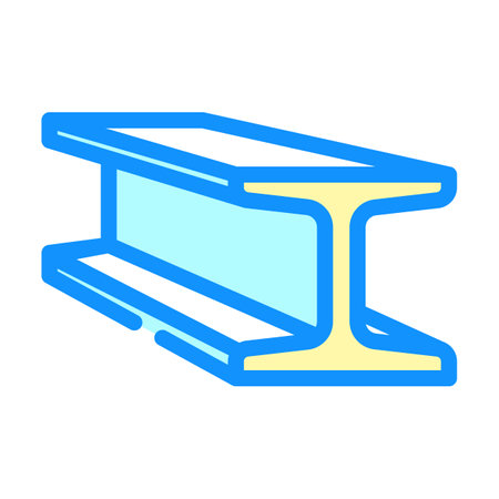 steel girders civil engineer color icon vector illustrationのイラスト素材