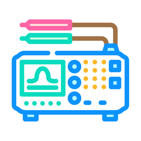 test equipment tool work color icon vector illustrationのイラスト素材