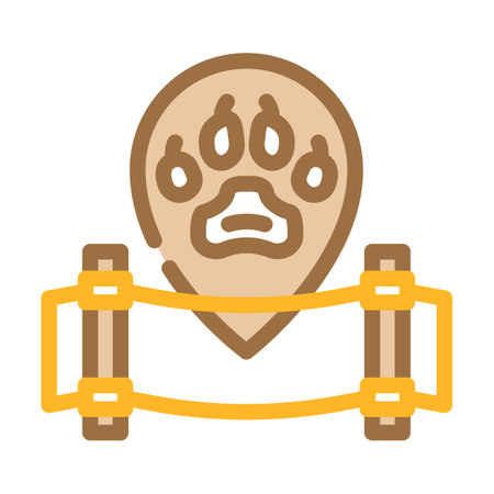 wildlife habitat restoration color icon vector illustrationのイラスト素材