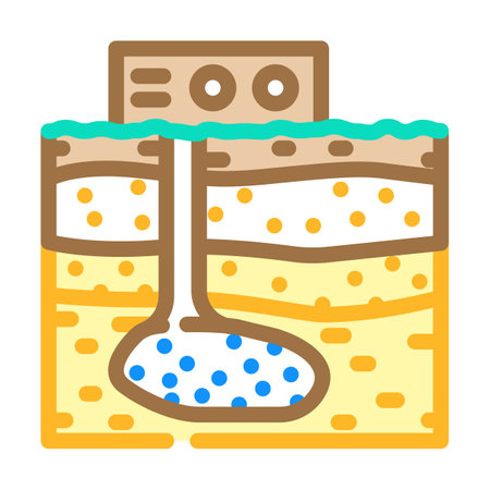 carbon sequestration future technology color icon vector illustrationのイラスト素材