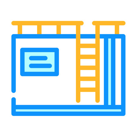 crude oil tank petroleum engineer color icon vector illustrationのイラスト素材
