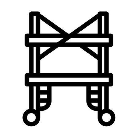 scaffolding civil engineer line icon vector illustrationのイラスト素材