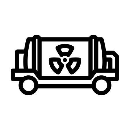 small modular nuclear reactor future technology line icon vector illustrationのイラスト素材