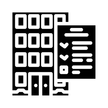 building inspection civil engineer glyph icon vector illustrationのイラスト素材
