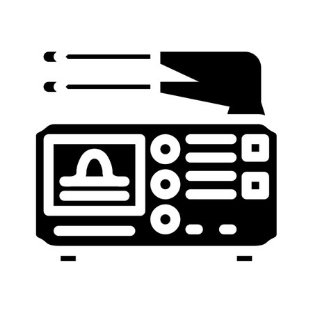 test equipment tool work glyph icon vector illustrationのイラスト素材