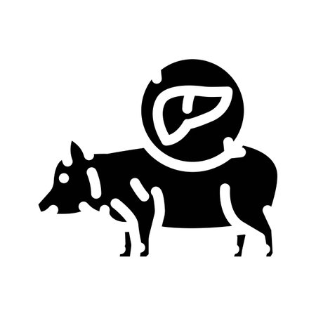 xenotransplantation future technology glyph icon vector illustrationのイラスト素材