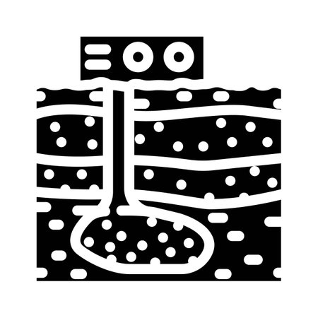 carbon sequestration future technology glyph icon vector illustrationのイラスト素材