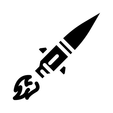 hypersonic missiles future technology glyph icon vector illustrationのイラスト素材