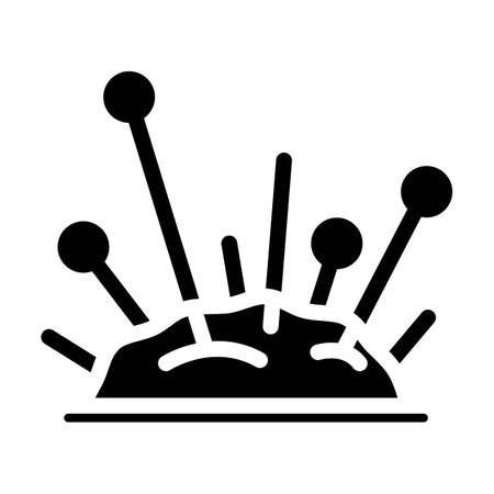 needles knitting wool glyph icon vector illustrationのイラスト素材