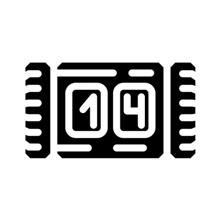 row counter knitting wool glyph icon vector illustrationのイラスト素材