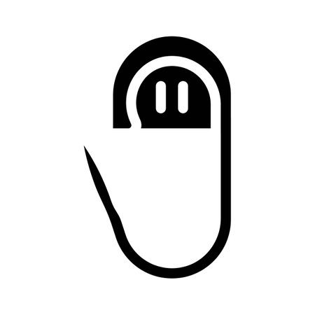 stitch marker knitting wool glyph icon vector illustrationのイラスト素材