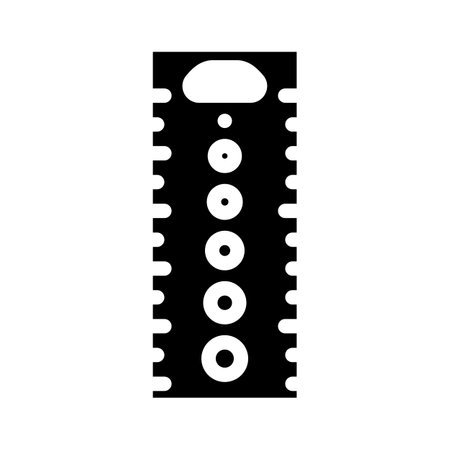 knitting gauge knitting wool glyph icon vector illustrationのイラスト素材