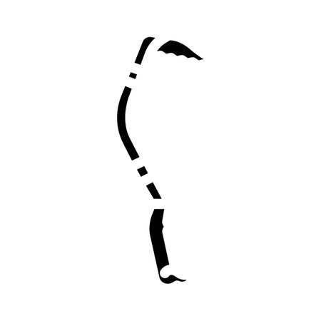 ice tool axe mountaineering adventure glyph icon vector illustrationのイラスト素材