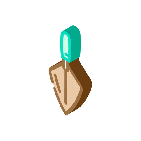 bricklayer trowel civil engineer isometric icon vector illustrationのイラスト素材