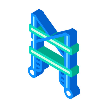 scaffolding civil engineer isometric icon vector illustrationのイラスト素材