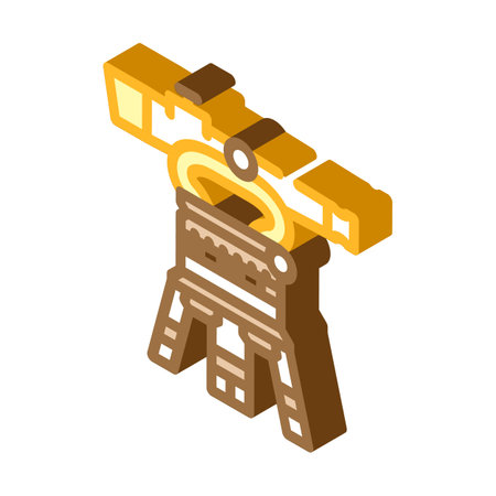 transit level tool civil engineer isometric icon vector illustrationのイラスト素材
