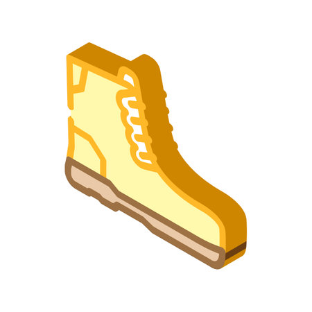 work boots civil engineer isometric icon vector illustrationのイラスト素材