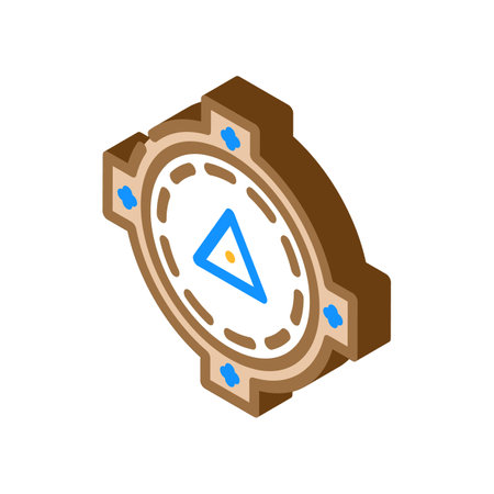 survey marker civil engineer isometric icon vector illustrationのイラスト素材