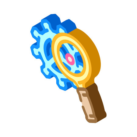 quality testing tool work isometric icon vector illustrationのイラスト素材