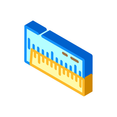 vernier gauge tool work isometric icon vector illustrationのイラスト素材
