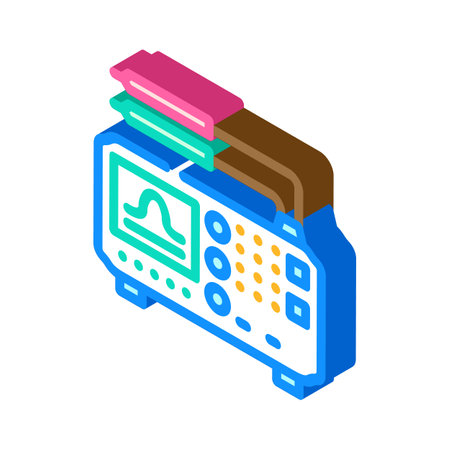 test equipment tool work isometric icon vector illustrationのイラスト素材
