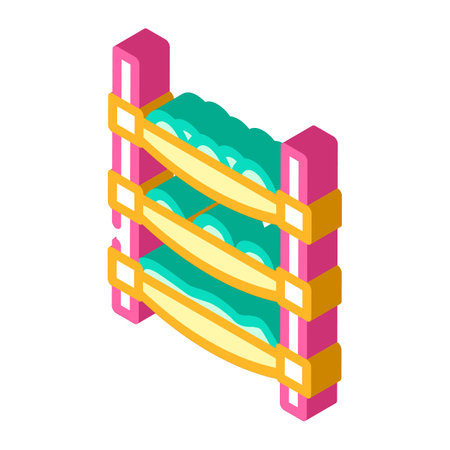vertical farming environmental isometric icon vector illustrationのイラスト素材
