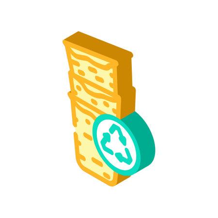 biodegradable materials environmental isometric icon vector illustrationのイラスト素材