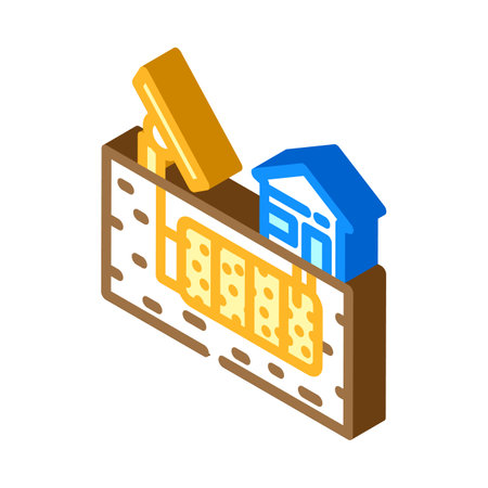 sand batteries future technology isometric icon vector illustrationのイラスト素材