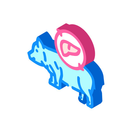 xenotransplantation future technology isometric icon vector illustrationのイラスト素材