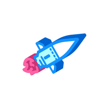 hypersonic missiles future technology isometric icon vector illustrationのイラスト素材